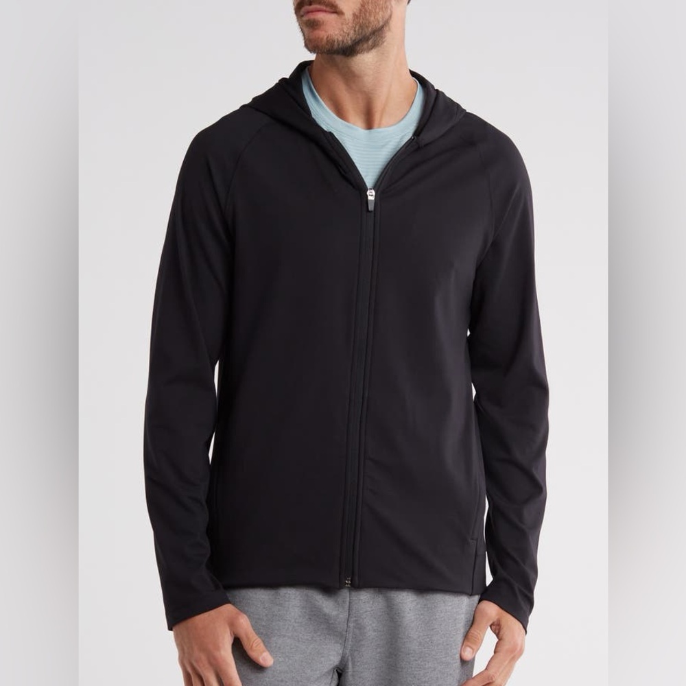 Men's Black Zip-Up Jacket